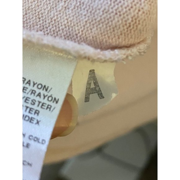 Ann Taylor Loft women's pale pink open back 3/4 sleeve tshirt‎ Sz L - Picture 7 of 7